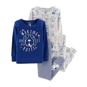 Carter's Pajamas - NWT Carter's Toddler Girl 4pc Glitter Puppy Pjs Carter's Pajamas - NWT Carter's Toddler Girl 4pc Glitter Puppy Pjs